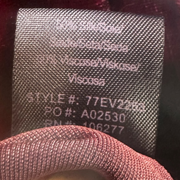 NWT Hale Bob Natalie off shoulder Red Silk blend velvet top S - Picture 11 of 11